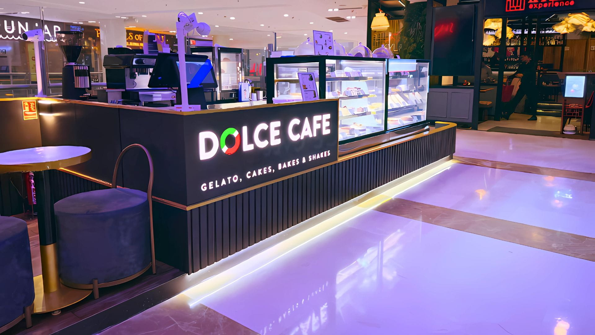 Dolce Cafe Gelato and Cakes Display